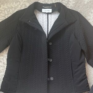 Calvin Klein Black Textured Women's Blazer